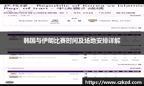 韩国与伊朗比赛时间及场地安排详解